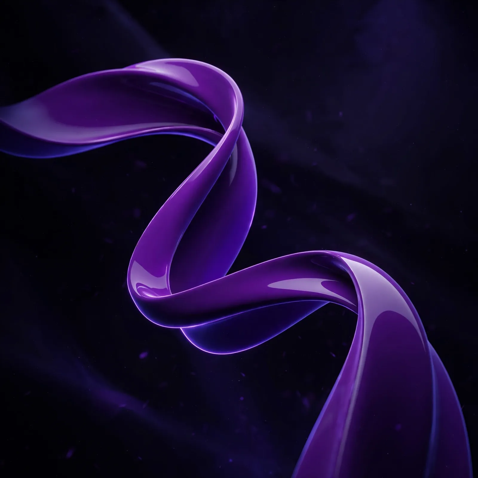 Abstract purple 3D curve